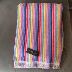 Rachel Zoe Rainbow Striped 40" x 70" Beach Large Bath Sheet Towel New